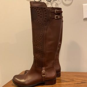 Laser Cut Riding Boots Gianni Bini 8.5